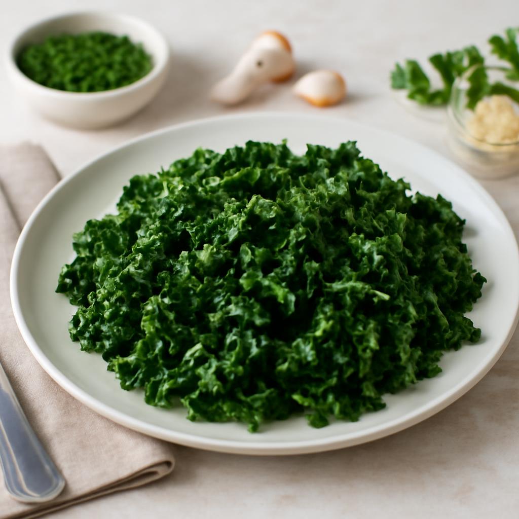 Chou Kale Sauté à l'Ail Végétalien - Recette Simple et Délicieuse