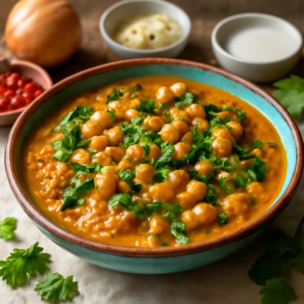 Curry de Pois Chiches Crémeux au Lait de Coco