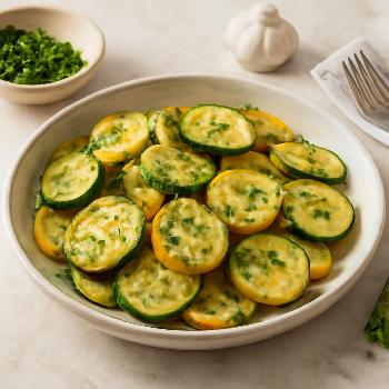 Courgettes et Courges Jaunes Sautées à l'Ail et aux Herbes