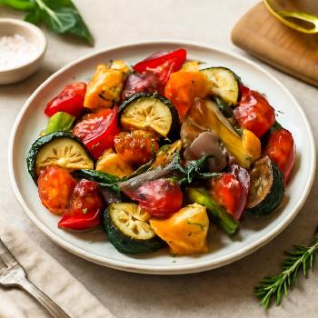 Légumes Rôtis Méditerranéens Sans Gluten