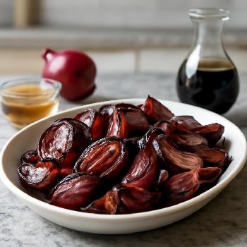 Oignons Rouges Rôtis au Balsamique et Miel