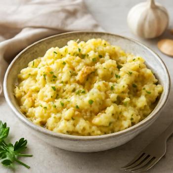 Purée de Pommes de Terre Rustique à l'Ail Rôti