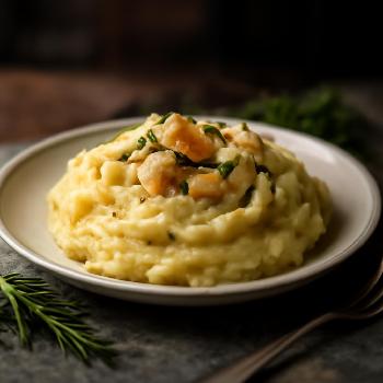 Purée de Pommes de Terre Végétalienne à l'Ail Rôti et au Romarin