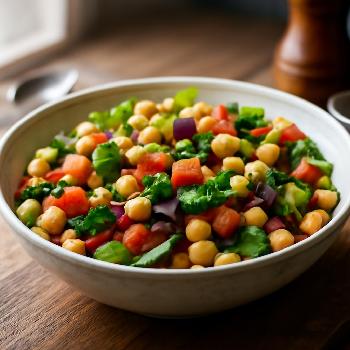 Salade de Pois Chiches Méditerranéenne