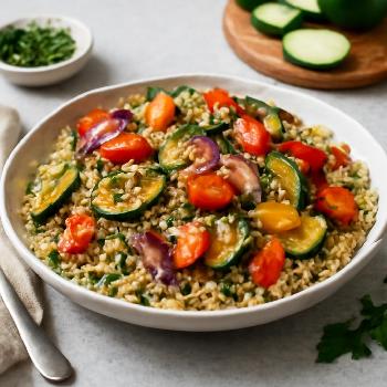 Salade de Quinoa aux Légumes Grillés pour Couscous Méditerranéen