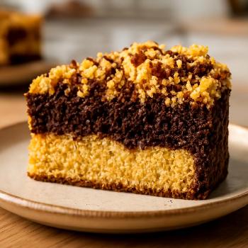 Gâteau de Miettes Bicolore : Un Effet Visuel Étonnant