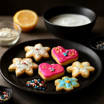 Glaçage Royal et Décorations Éclatantes pour Biscuits