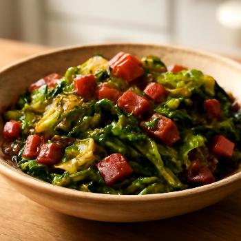 Chou Vert au Jambon et à la Mélasse