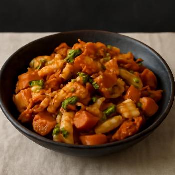 Dakgalbi : Poulet sauté épicé à la coréenne