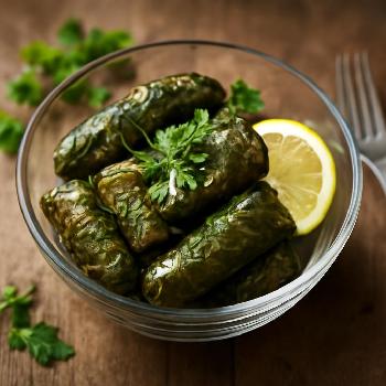 Dolmades: Feuilles de vigne farcies à la Grecque