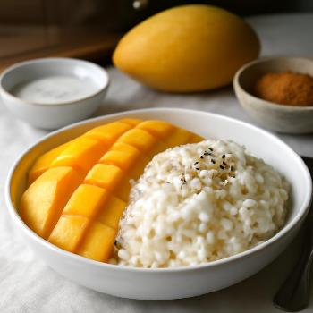 Mango Sticky Rice Thaïlandais : Riz Gluant à la Mangue