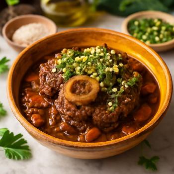 Osso Buco à la Milanaise au Miso Rouge et Gremolata au Yuzu
