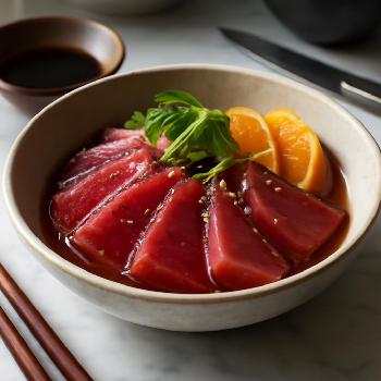 Sashimi de Thon Rouge à la Sauce Soja Agrumes