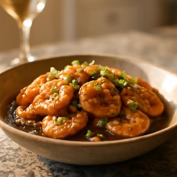 Sauté de Crevettes à la Cantonaise