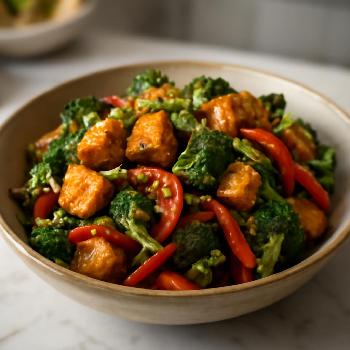 Sauté de Tofu aux Légumes Croquants