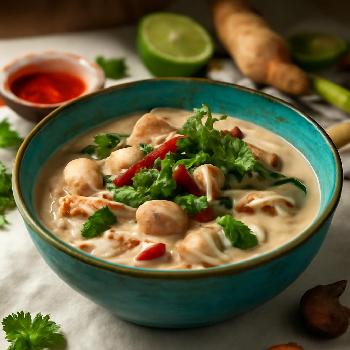 Soupe Tom Kha Gai: Un délice Thaïlandais Crémeux et Parfumé