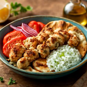 Souvlaki de Poulet à la Grecque