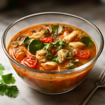 Tom Yum au Poulet et à la Citronnelle