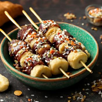 Brochettes Bananes-Chocolat Rigolotes