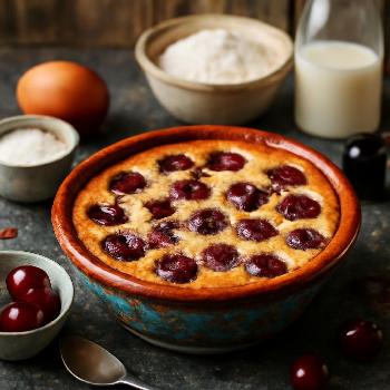 Clafoutis minute aux cerises au micro-ondes