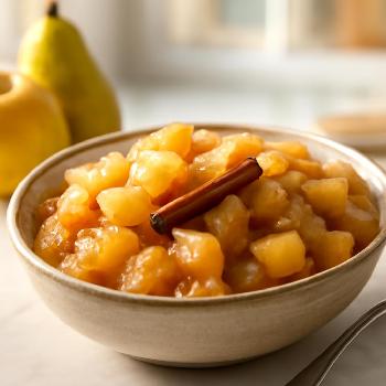 Compote de Pommes et Poires à la Cannelle au Micro-ondes