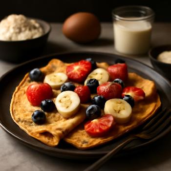 Crêpes Rigolotes aux Fruits (Recette Enfantine)