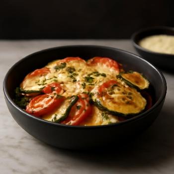Gratin de Courgettes et Tomates au Micro-Ondes