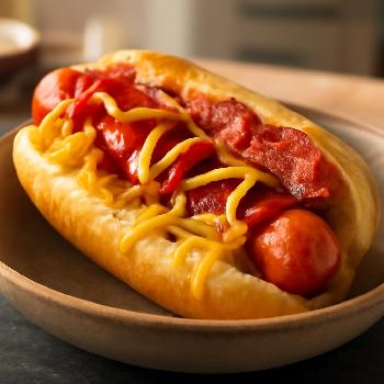 Hot-Dog Express Fromage et Bacon au Micro-Ondes