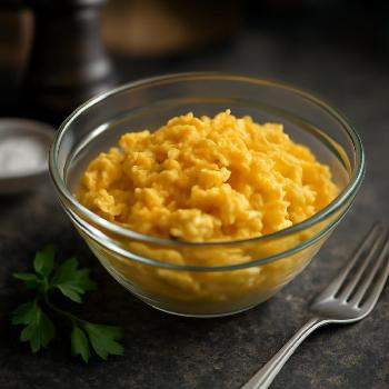 Oeufs Brouillés au Cheddar Fondant