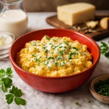 Oeufs Brouillés Express au Parmesan et Herbes
