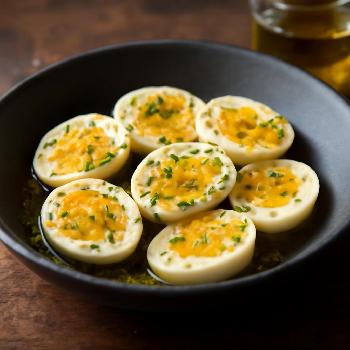 Oeufs durs vinaigrette légère