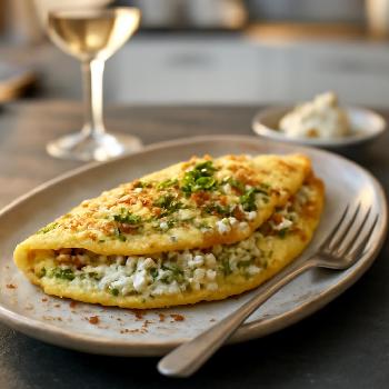 Omelette aux Herbes et au Fromage de Chèvre Express