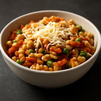 Pâtes Arlequins au Ketchup et Fromage