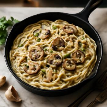 Pâtes Express à la Crème de Champignons