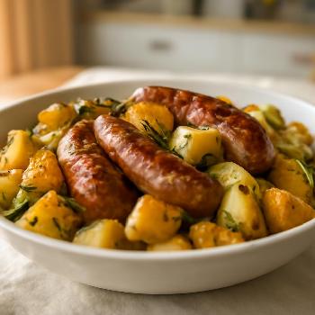 Poêlée de Saucisses et Pommes de Terre aux Herbes