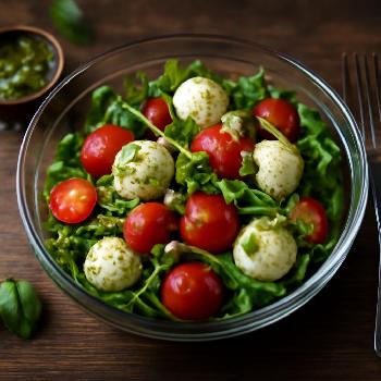 Salade Caprese revisitee aux Pesto