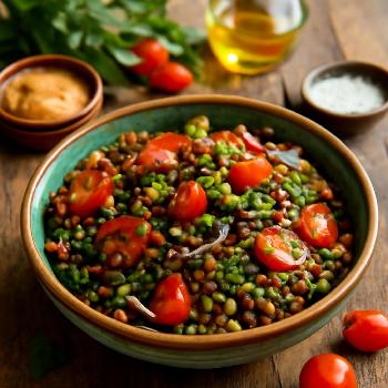 Salade de lentilles express à la moutarde
