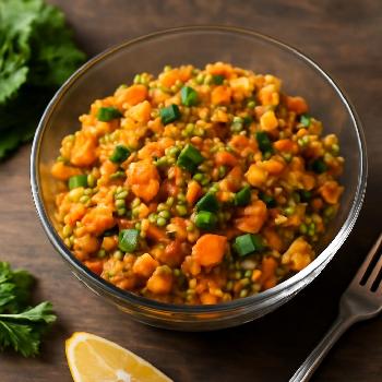Salade de Lentilles Végétarienne au Curry Express