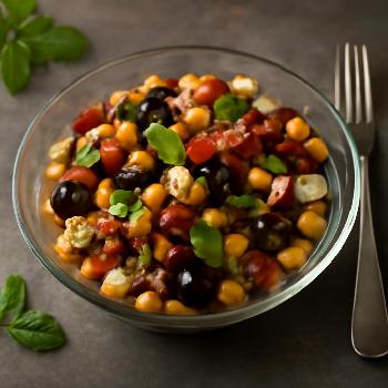 Salade de pois chiches méditerranéenne rapide