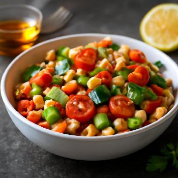 Salade Express de Pois Chiches et Légumes Croquants