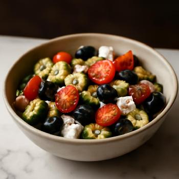 Salade Méditerranéenne Express : Courgettes, Feta et Olives