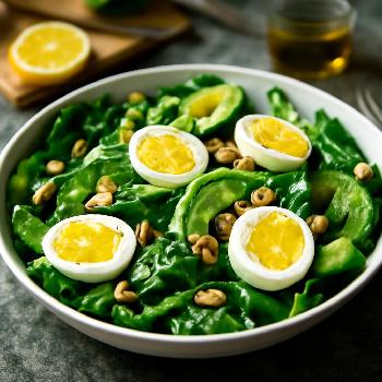 Salade Protéinée Express aux Œufs, Épinards et Avocat