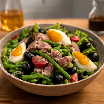 Salade Protéinée Minute au Thon, Haricots Verts et Œufs Durs