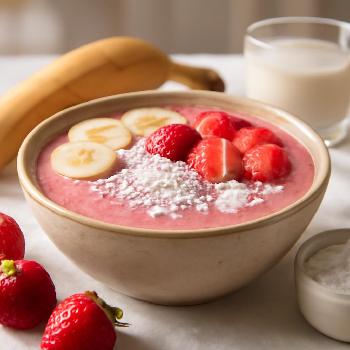 Smoothie Banane-Fraise Coco Exotique