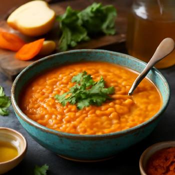 Soupe Express Lentilles Corail et Curry : Un Repas Équilibré et Savoureux en Moins de 30 Minutes