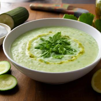 Soupe Froide de Concombre à la Menthe Rafraîchissante