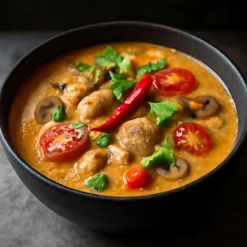 Soupe Thaï au Poulet Express