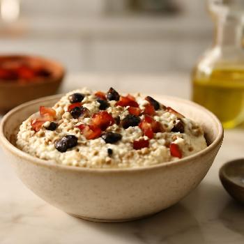 Tartinade de Fromage Frais aux Olives et Poivrons Rouges Rôtis