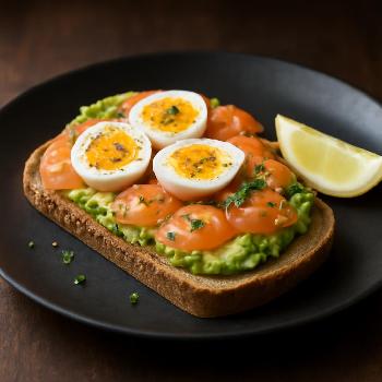 Tartine Saumon, Avocat et Œufs de Caille