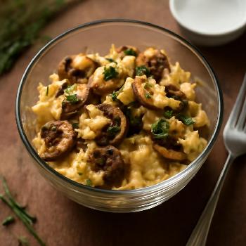 Œufs brouillés aux champignons express